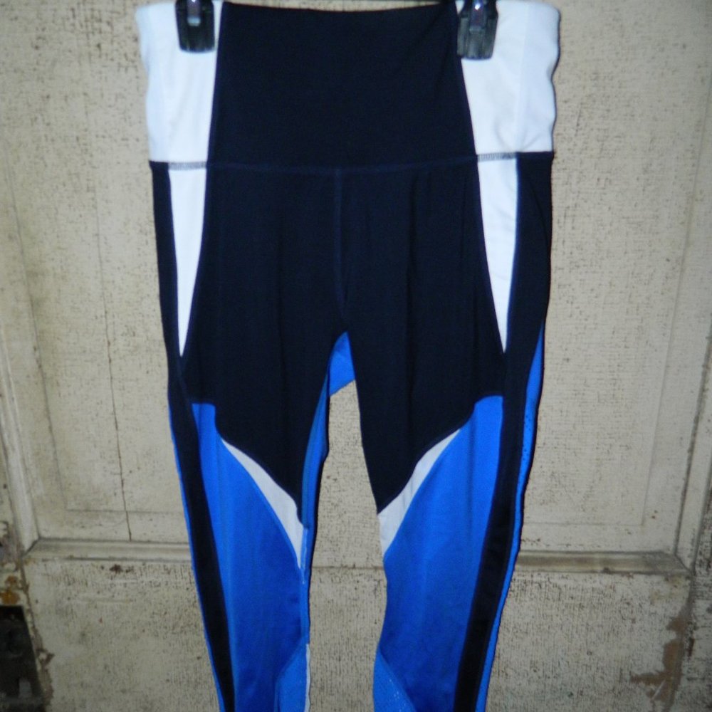 Athleta Color Block Running Leggings Size S (V-21)